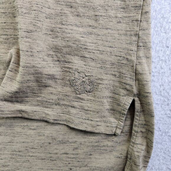 Ted Baker Top Womens 5 Green Heathered Hi Low Hem Side Slits Neutral Boho - Picture 5 of 14